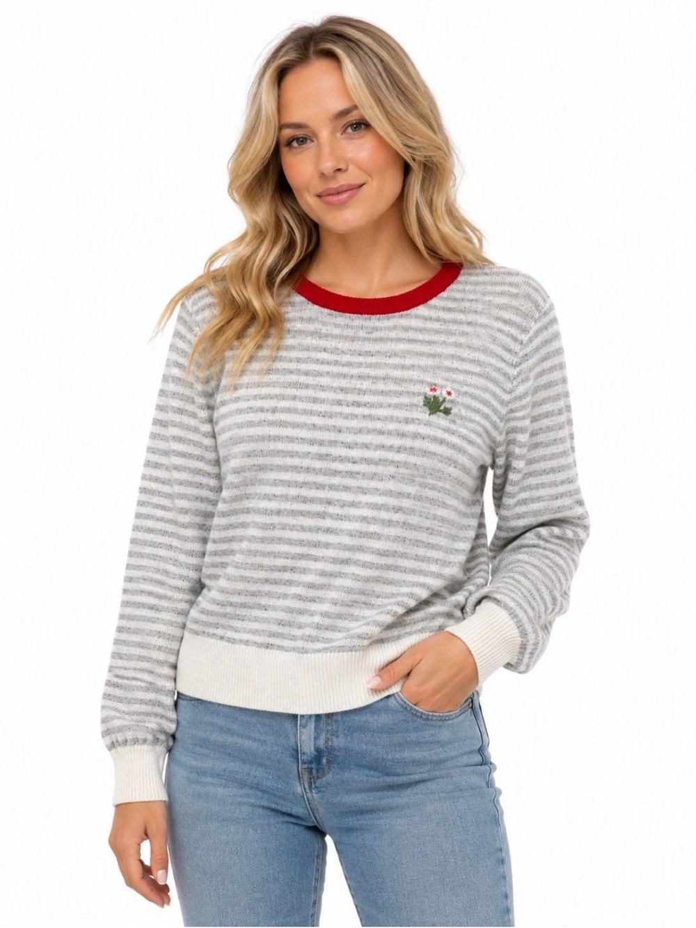 Trovata Birds of Paradise Giorgia Sweater 100% Cashmere Striped Size XS